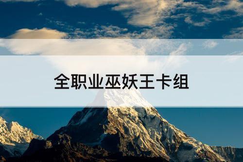 全职业巫妖王卡组