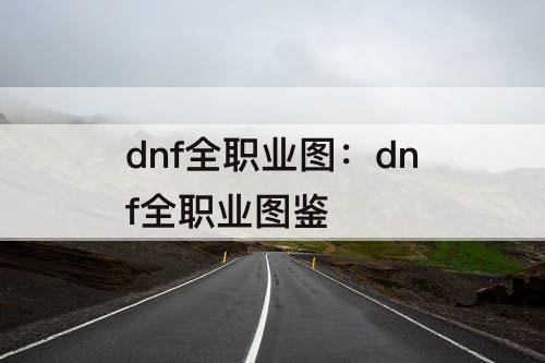 dnf全职业图：dnf全职业图鉴