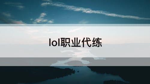 lol职业代练