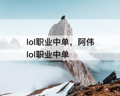 lol职业中单，阿伟lol职业中单