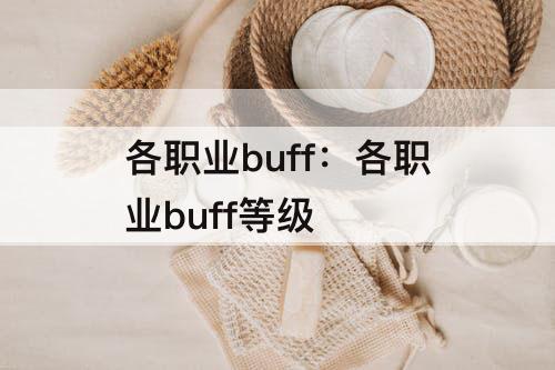 各职业buff：各职业buff等级