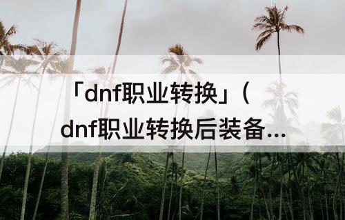 「dnf职业转换」(dnf职业转换后装备会换吗)