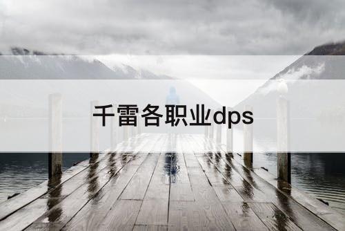 千雷各职业dps