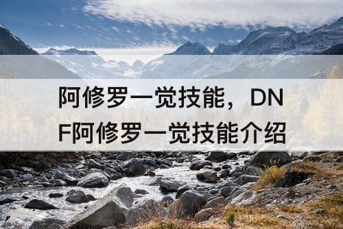 阿修罗一觉技能，DNF阿修罗一觉技能介绍