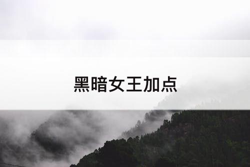 黑暗女王加点