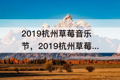 2019杭州草莓音乐节，2019杭州草莓音乐节志愿者舞协组