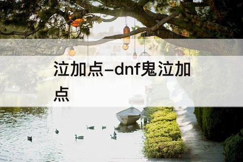 泣加点-dnf鬼泣加点