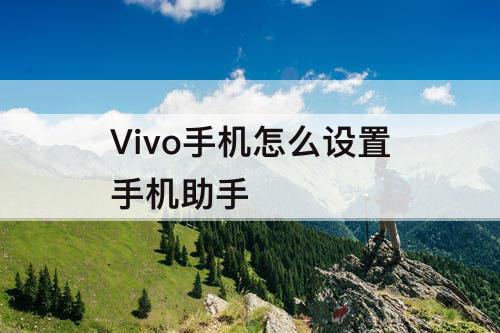 Vivo手机怎么设置手机助手