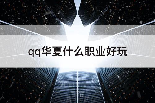 qq华夏什么职业好玩