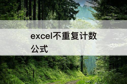 excel不重复计数公式
