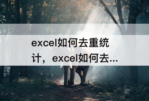excel如何去重统计，excel如何去重统计数量