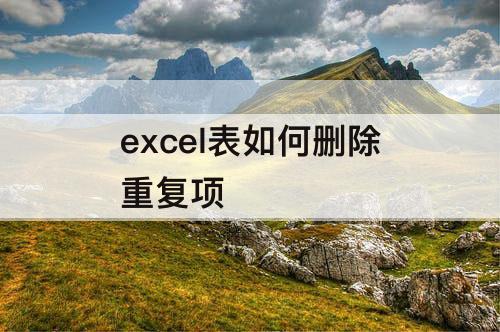 excel表如何删除重复项