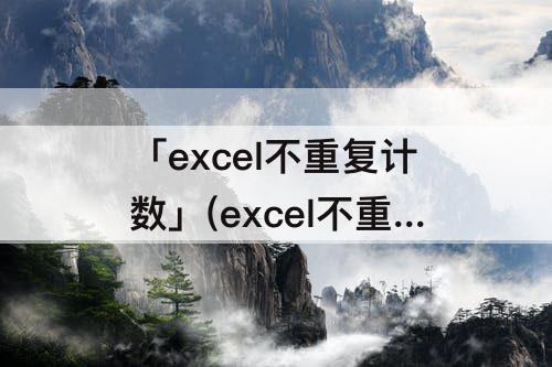 「excel不重复计数」(excel不重复计数函数)