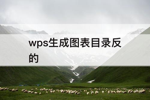 wps生成图表目录反的