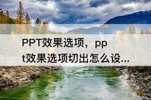 PPT效果选项，ppt效果选项切出怎么设置