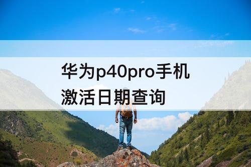 华为p40pro手机激活日期查询