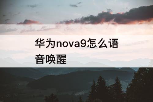 华为nova9怎么语音唤醒